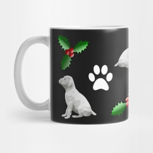 White Boxer Dog Puppy Christmas Mug